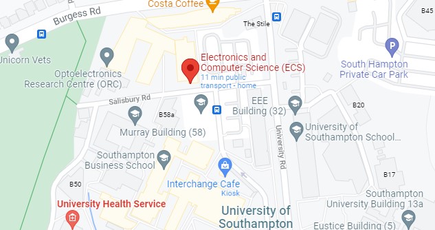 map of ECS at Highfield Campus